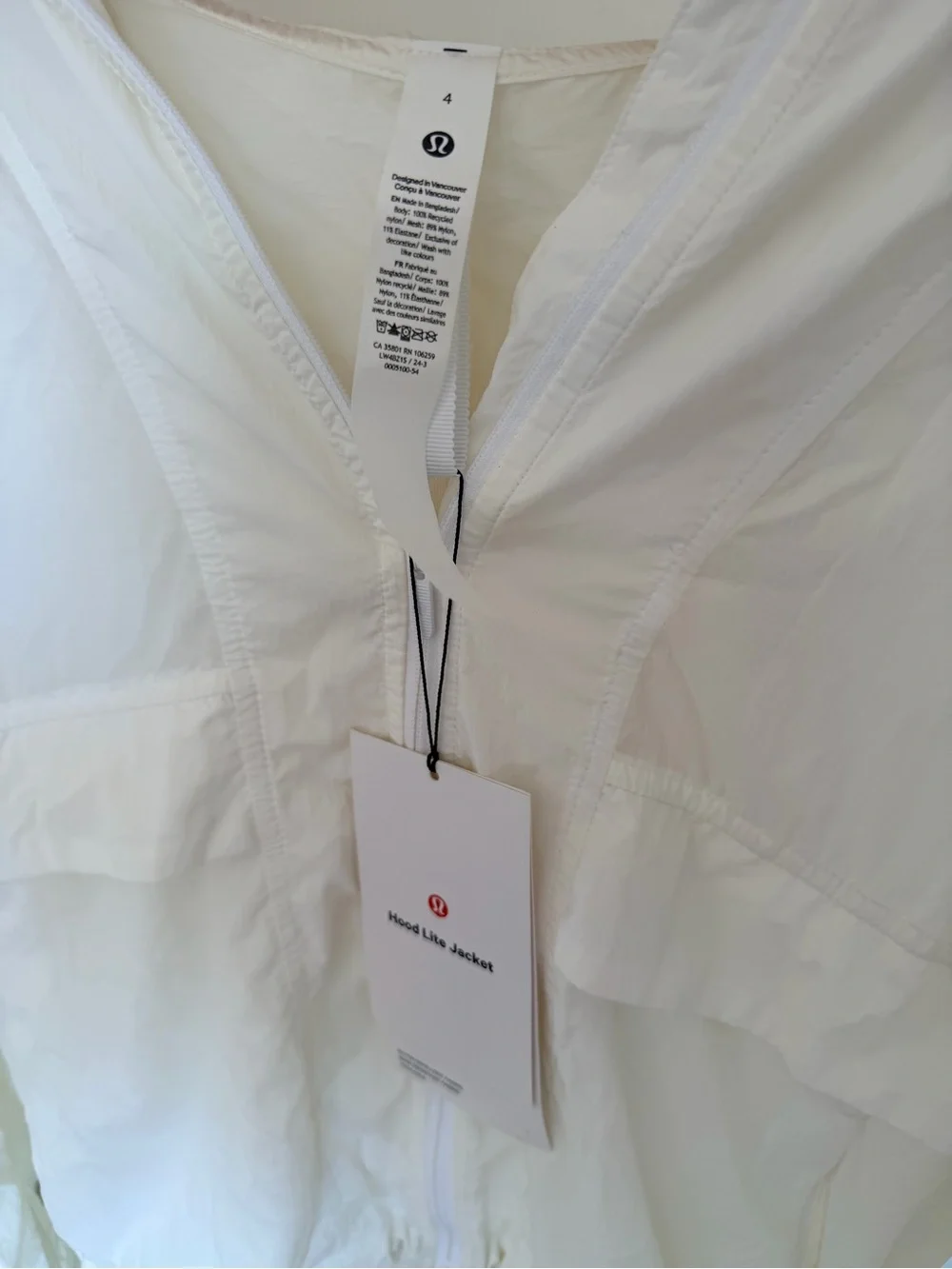 lululemon athletica White Hooded Utility Jacket